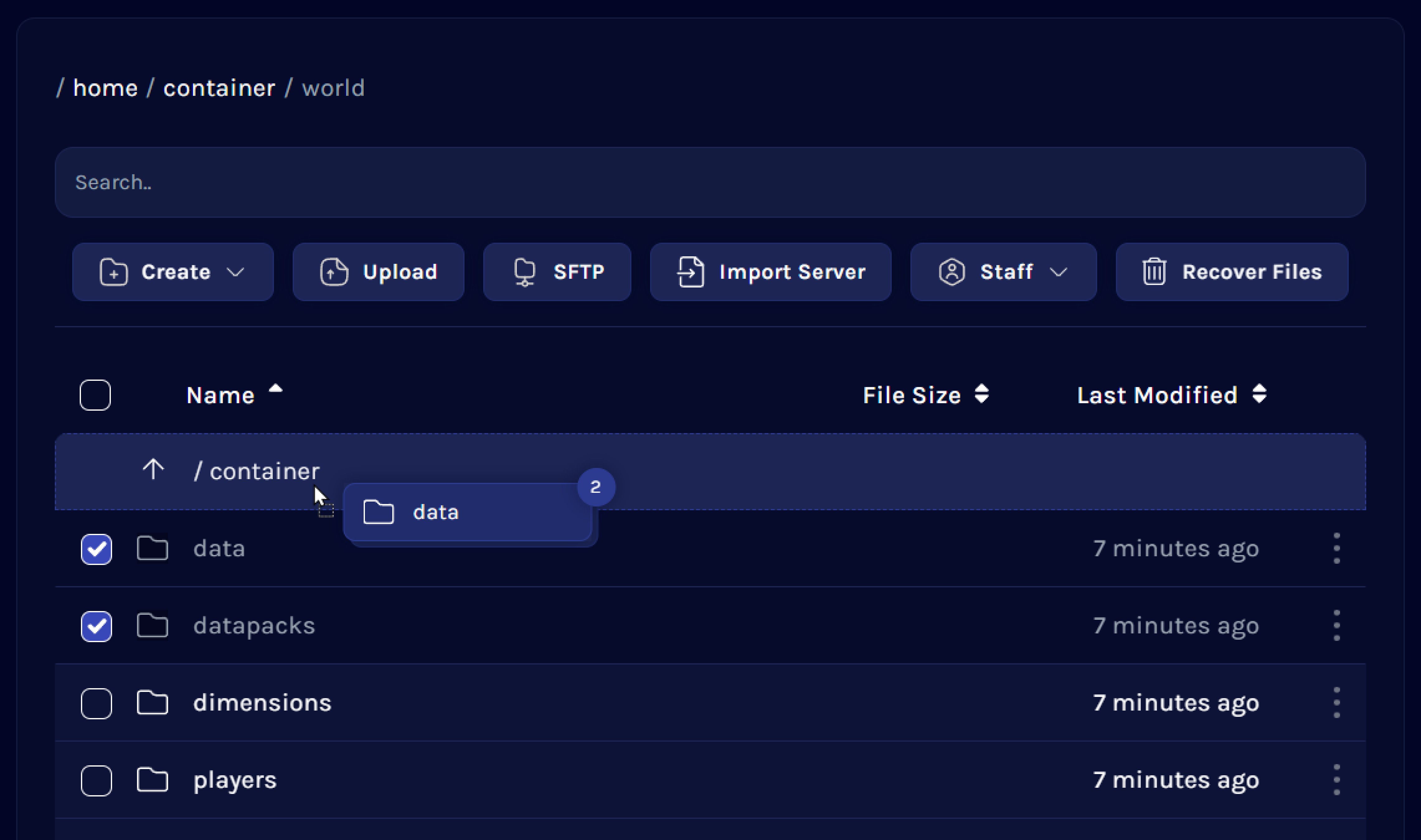 Improvements to Starbase Files Manager