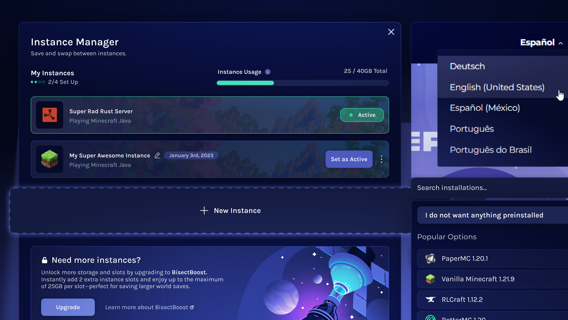 Improvements to Instances, Game Swapping, and Language-Support